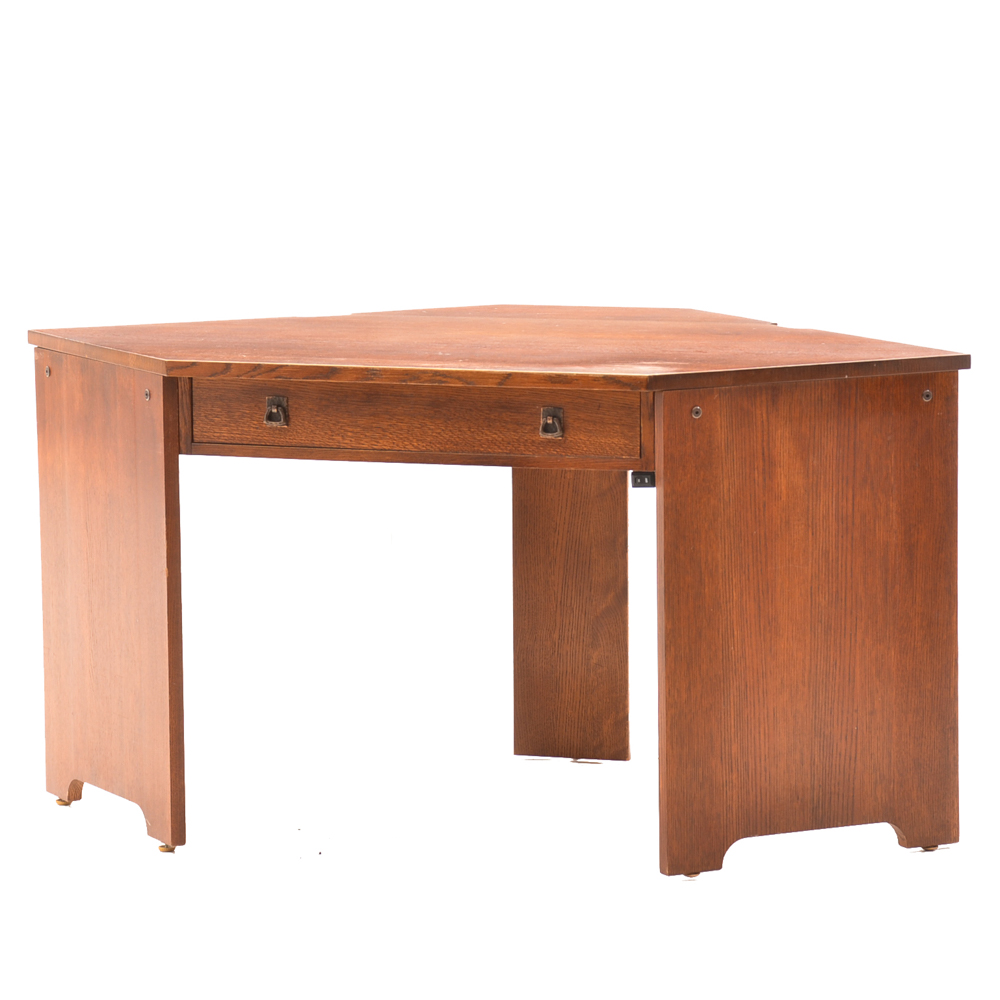Signed Stickley Mission Collection Corner Desk