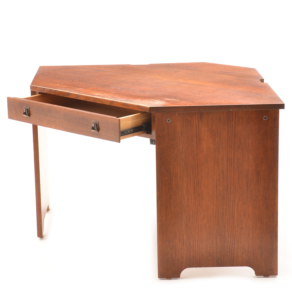 Signed Stickley Mission Collection Corner Desk