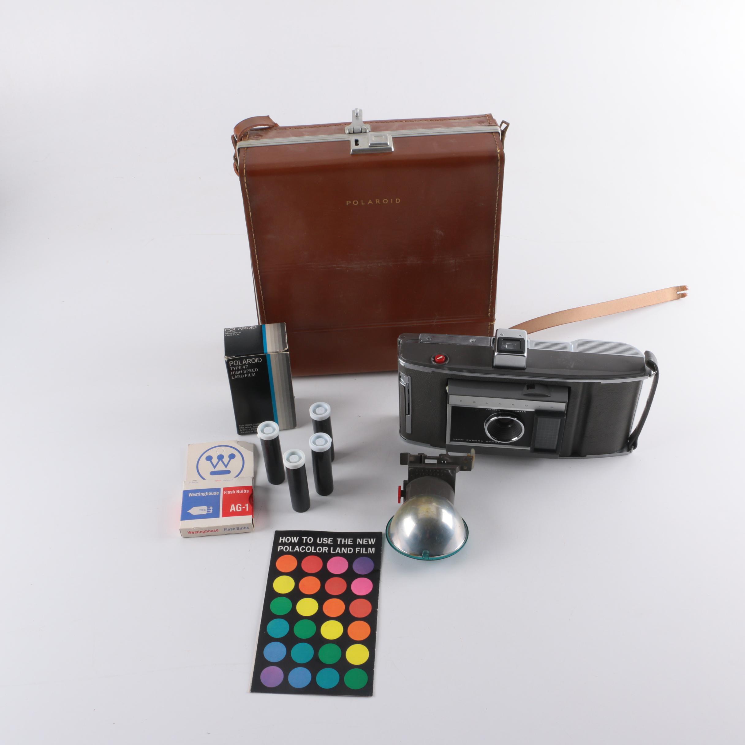 Polaroid Land Camera Model J66 with Case and Accessories