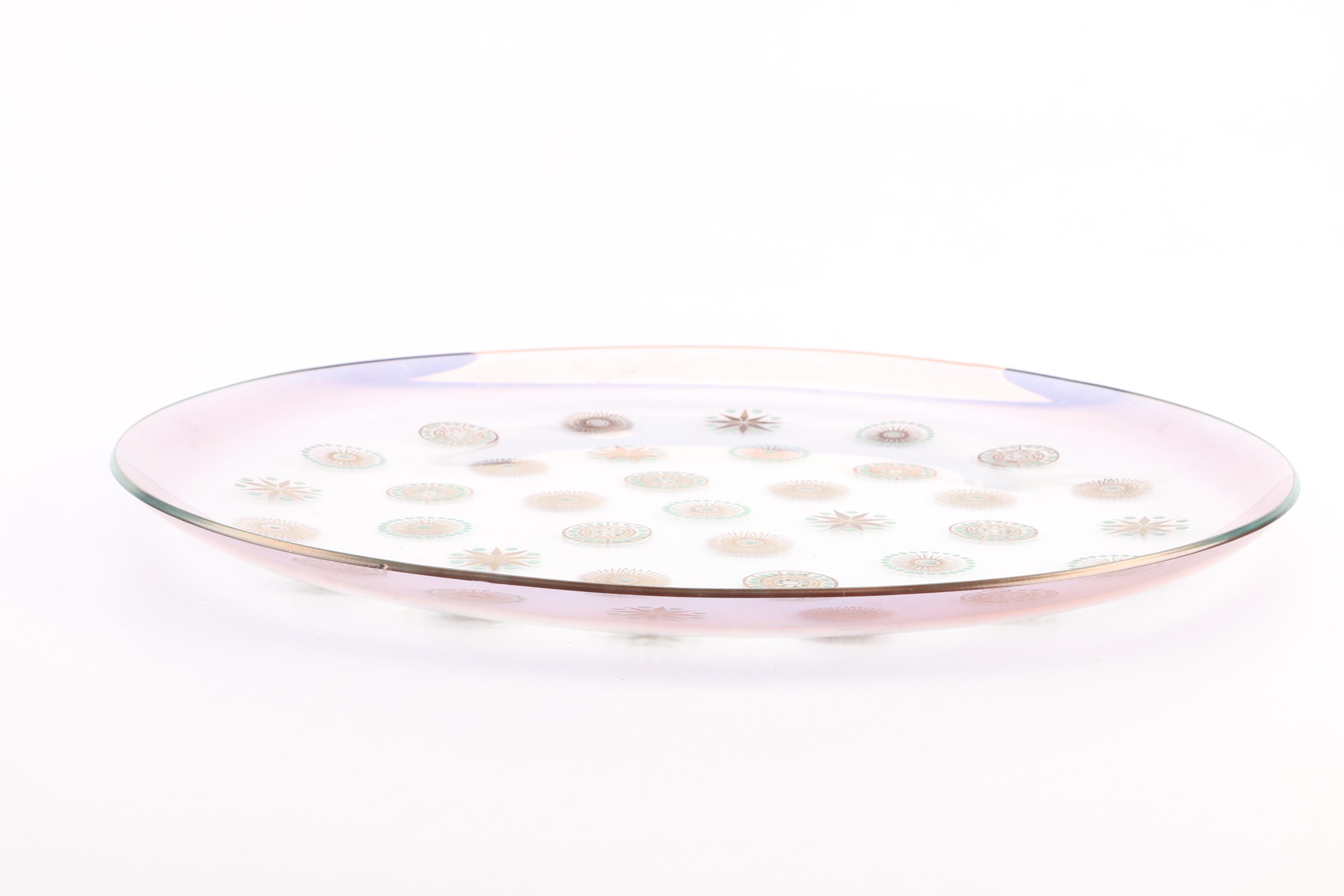 Decorative Mid Century Modern Glass Tray