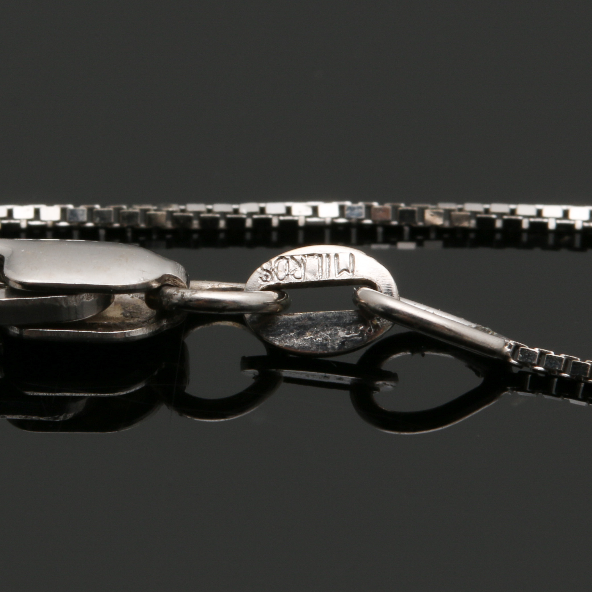 14K White Gold Diamond Circle Pendant Necklace