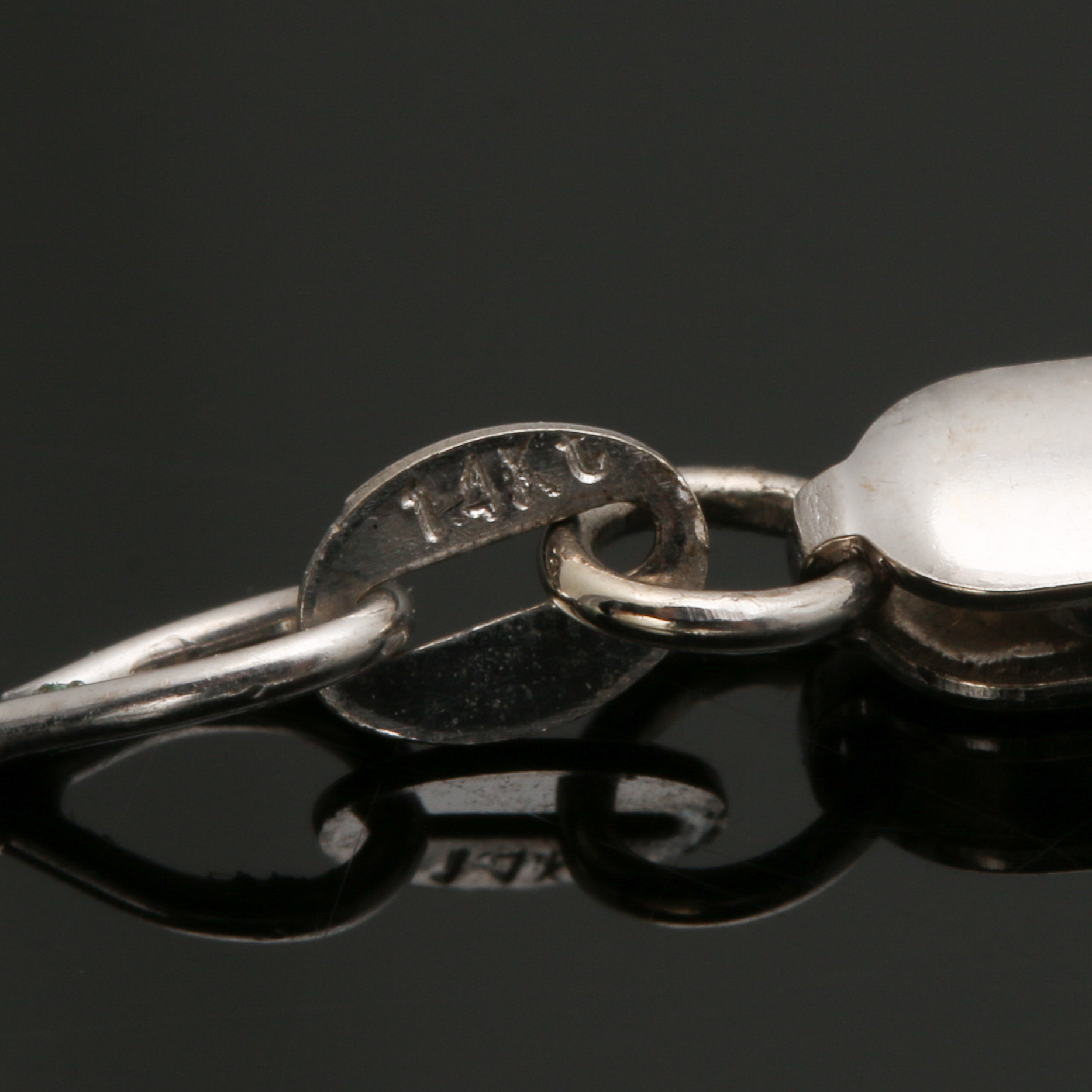 14K White Gold Diamond Circle Pendant Necklace