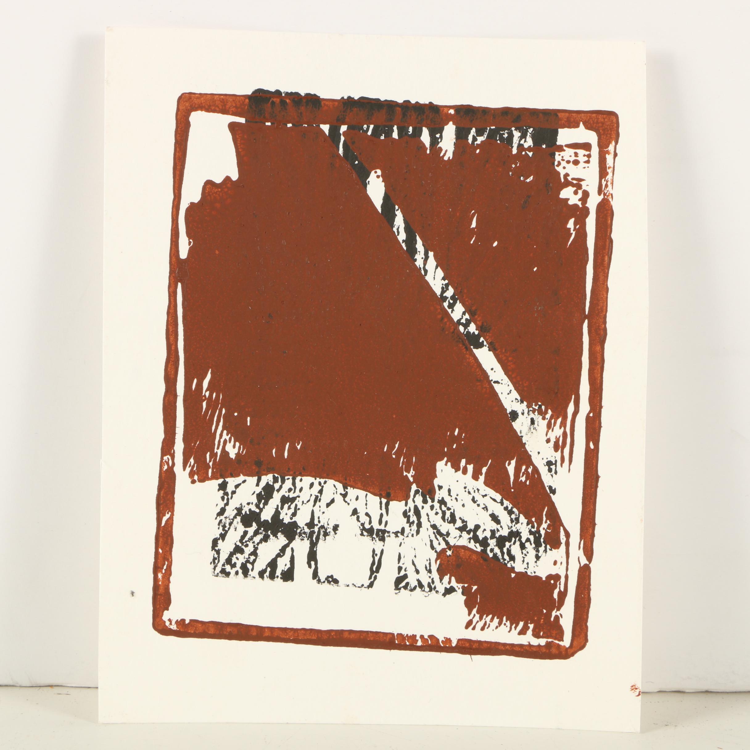 Abstract Relief Prints Featuring Elephant