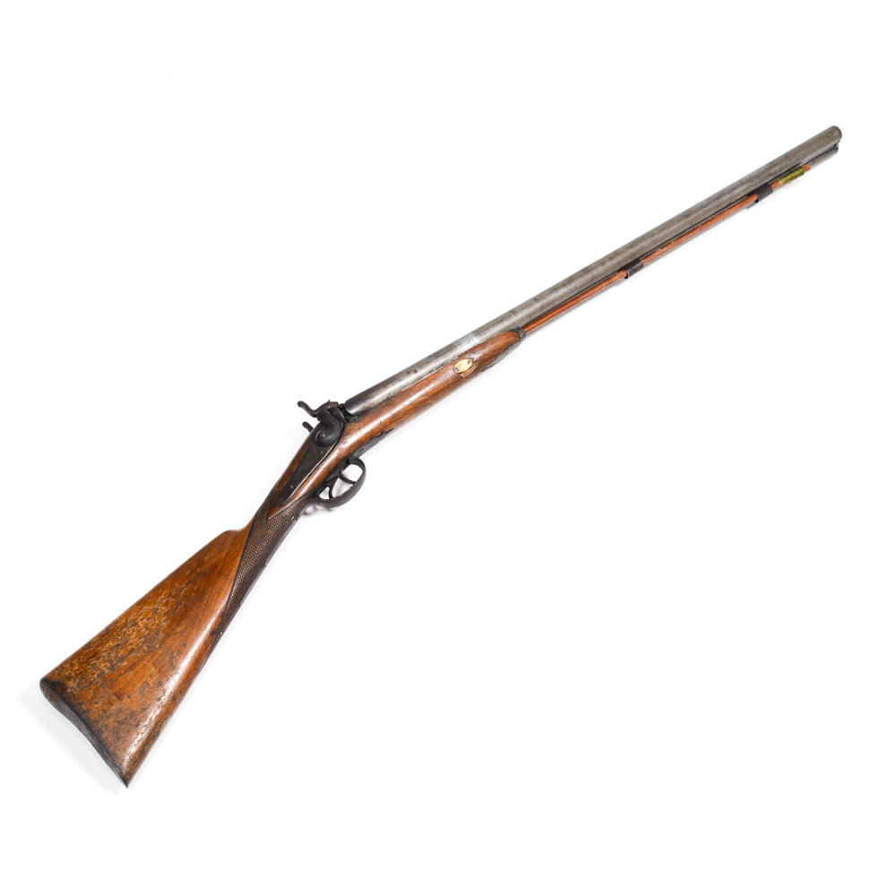 Antique Side-by-Side Muzzle Load Double-Barrel Shotgun