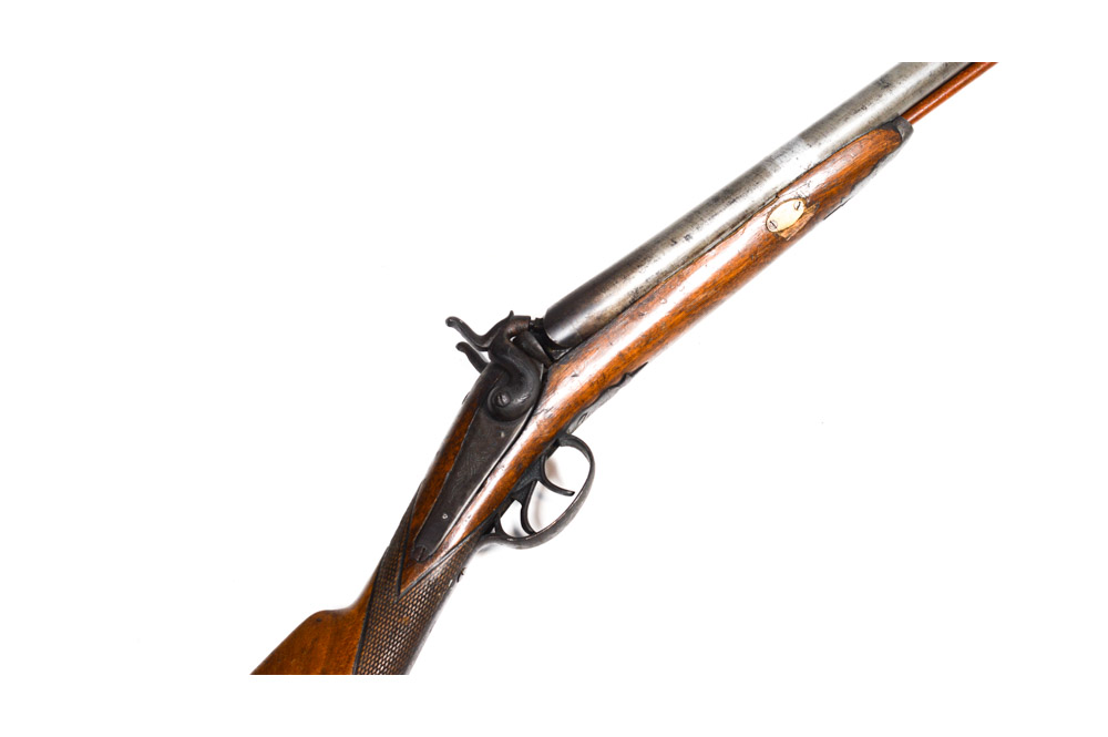 Antique Side-by-Side Muzzle Load Double-Barrel Shotgun
