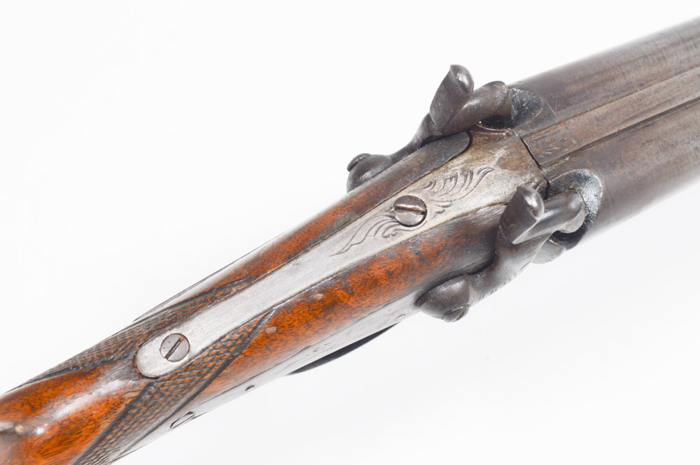 Antique Side-by-Side Muzzle Load Double-Barrel Shotgun