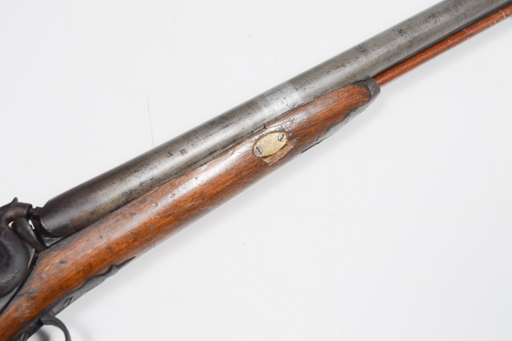 Antique Side-by-Side Muzzle Load Double-Barrel Shotgun