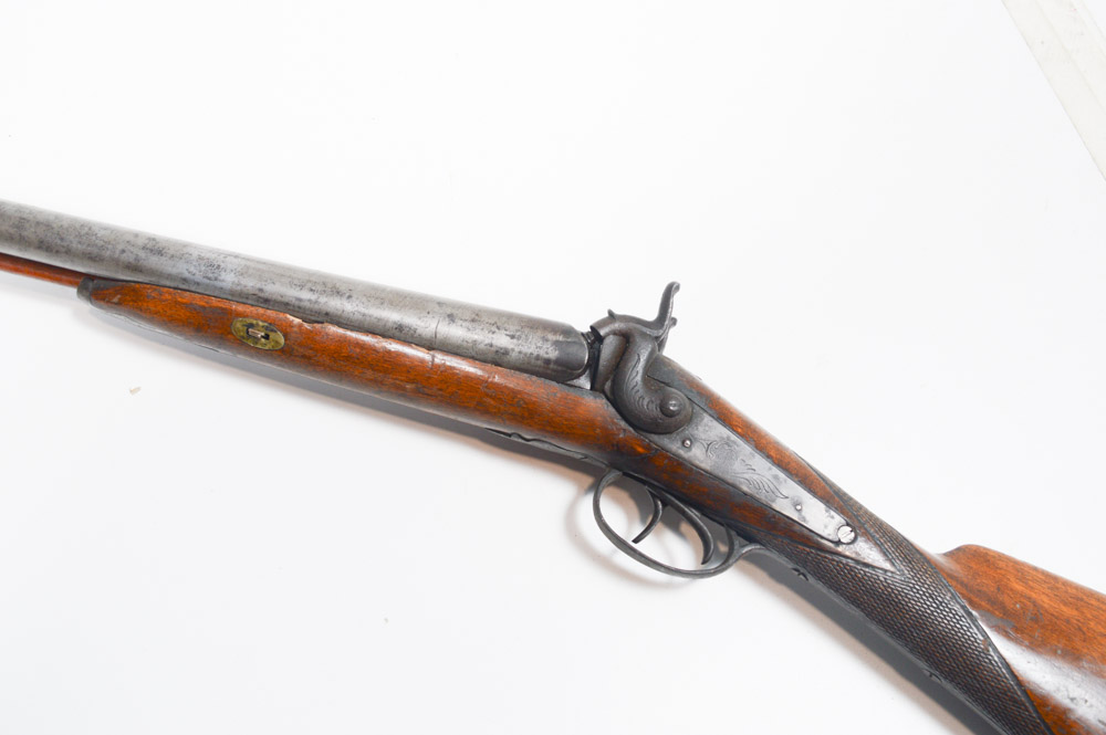 Antique Side-by-Side Muzzle Load Double-Barrel Shotgun