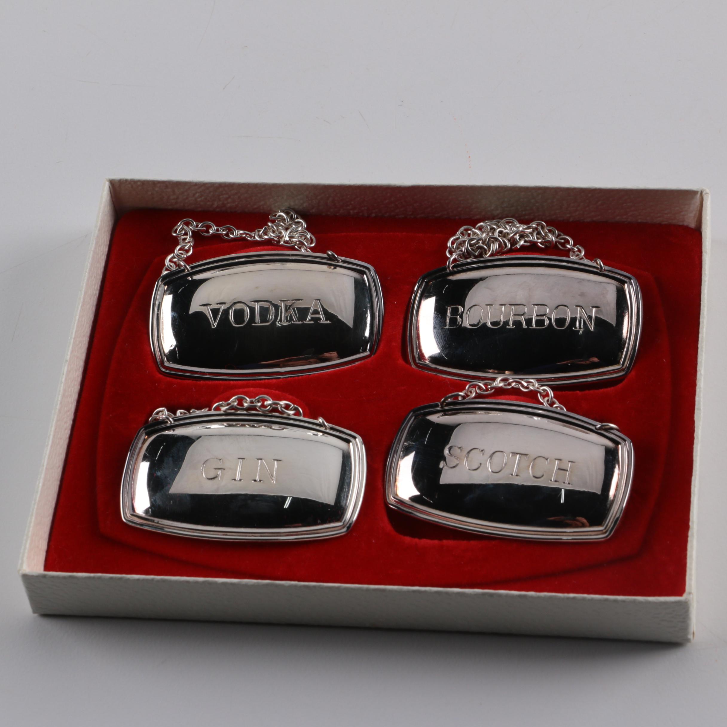 Wm Rogers Silver Plate Champagne Cooler, Nachtmann Crystal and Other Barware