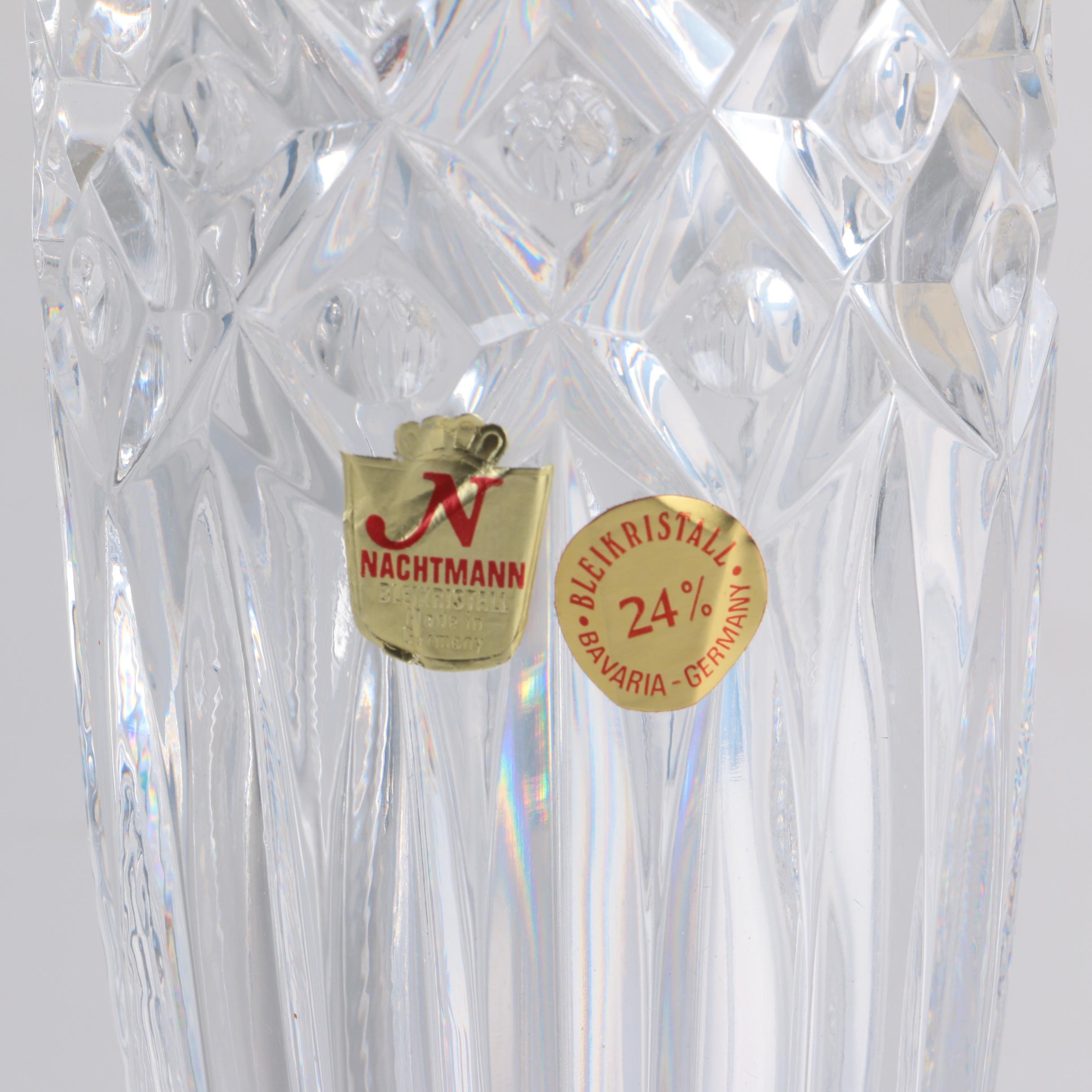 Wm Rogers Silver Plate Champagne Cooler, Nachtmann Crystal and Other Barware