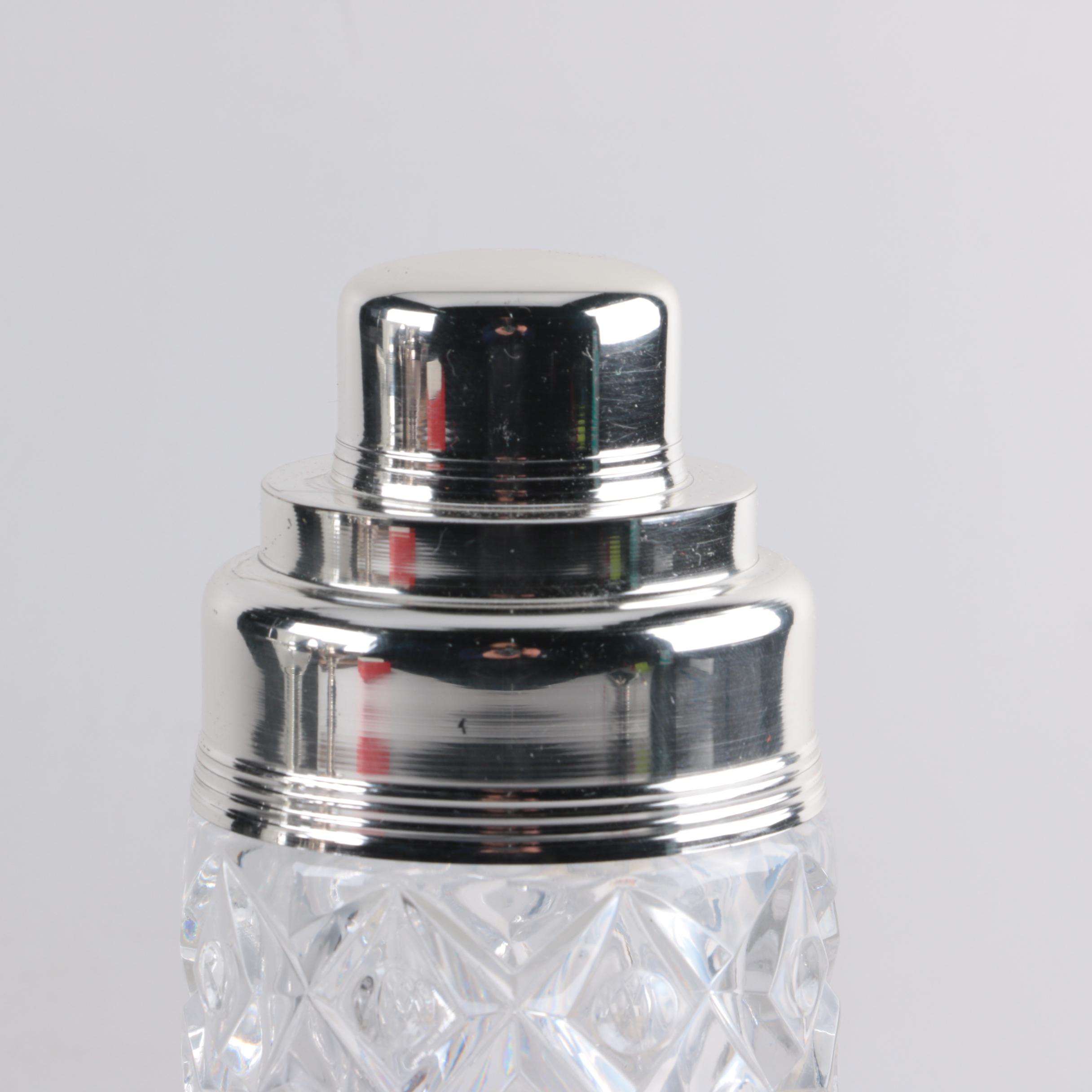 Wm Rogers Silver Plate Champagne Cooler, Nachtmann Crystal and Other Barware