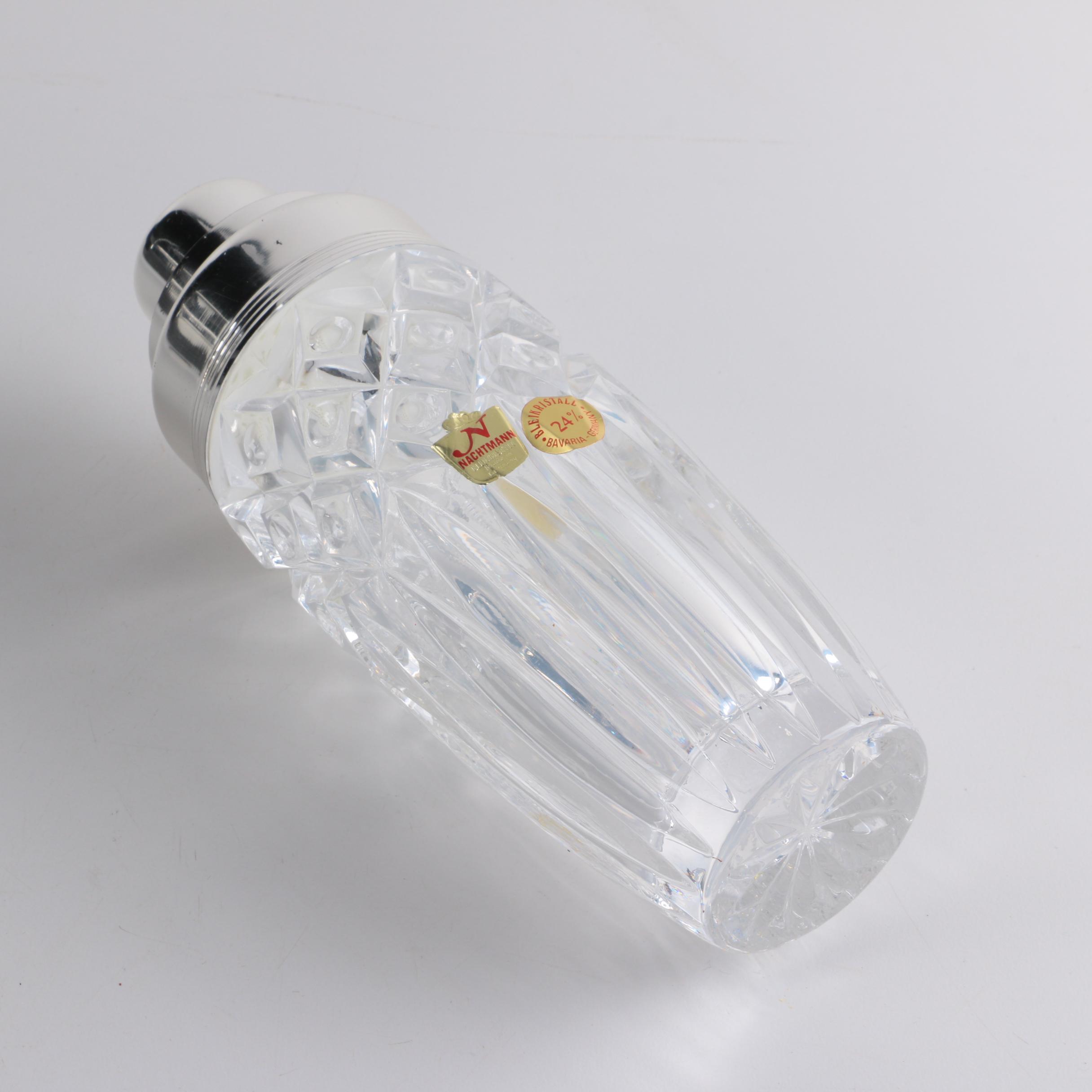 Wm Rogers Silver Plate Champagne Cooler, Nachtmann Crystal and Other Barware