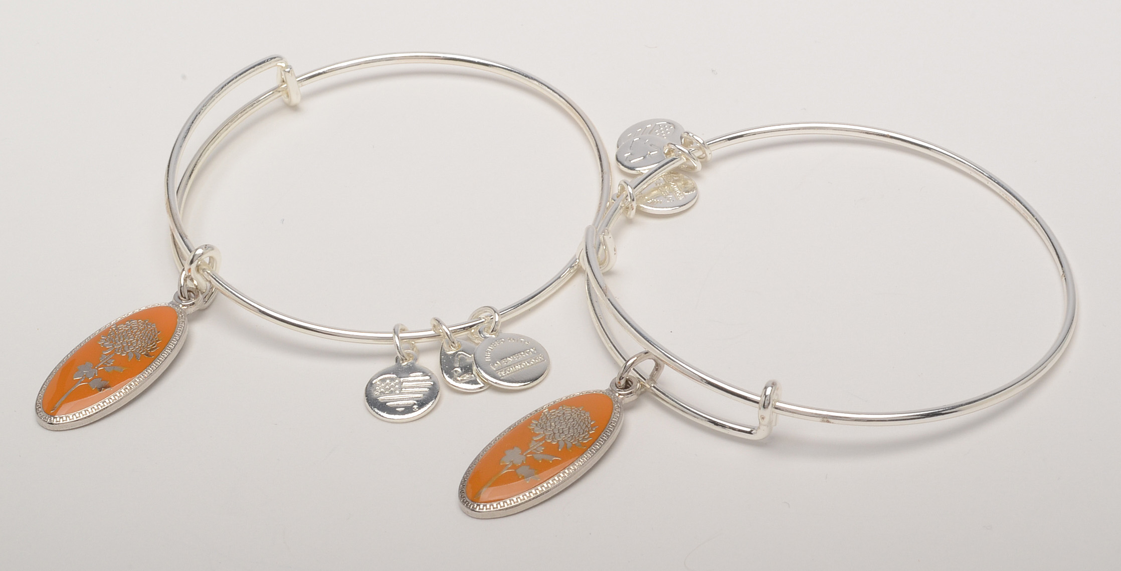 Alex and Ani Bracelets with Flower Charms