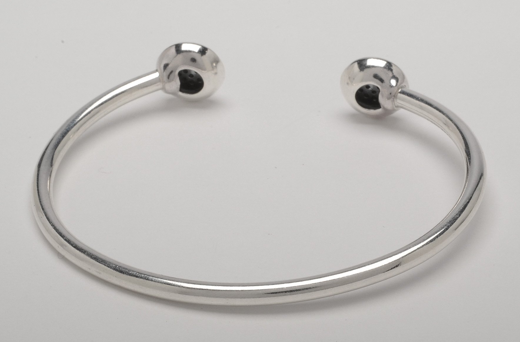 Sterling Silver Pandora 2016 Signature Open Bangle Bracelet with Crystals