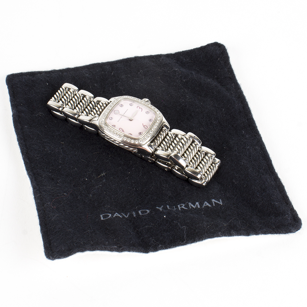 David Yurman Thoroughbred Stainless Steel Diamond Watch