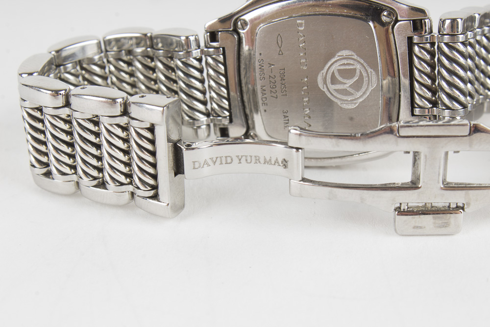 David Yurman Thoroughbred Stainless Steel Diamond Watch