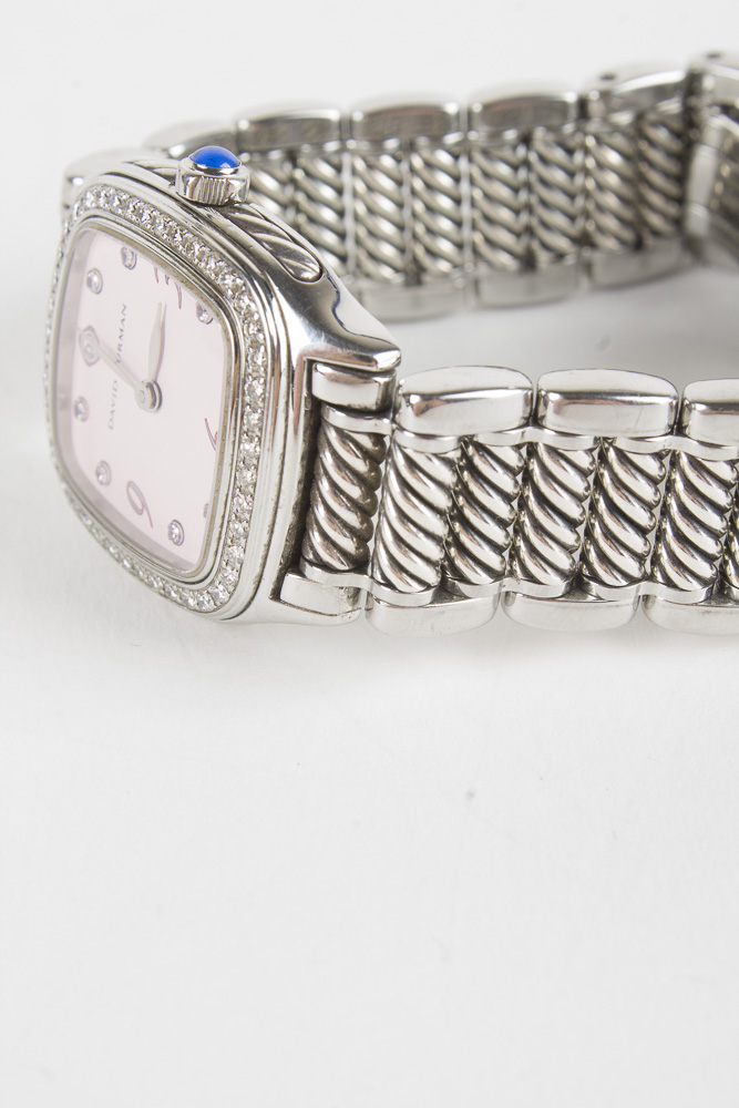 David Yurman Thoroughbred Stainless Steel Diamond Watch