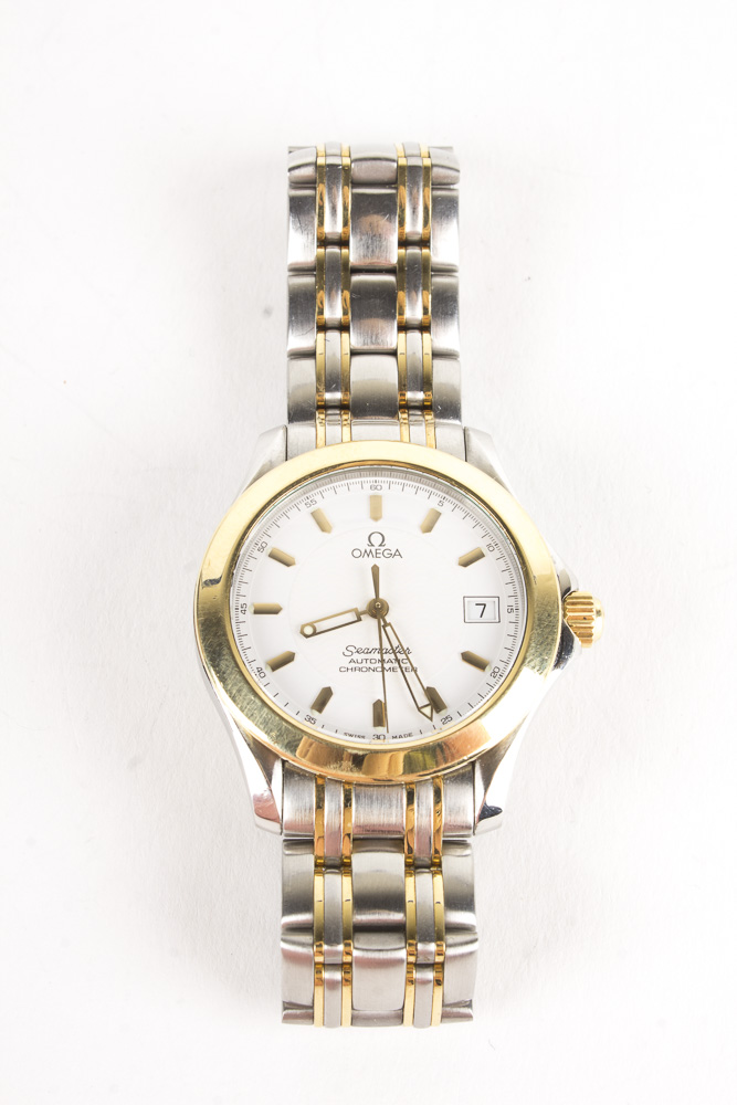 Omega Gold and Stainless Steel Seamaster Chronometer Watch