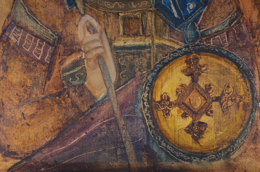 Three Byzantine Style Paintings of Religious Icons