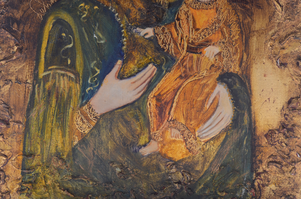 Three Byzantine Style Paintings of Religious Icons