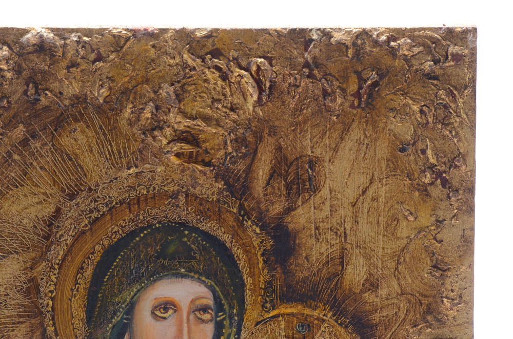 Three Byzantine Style Paintings of Religious Icons