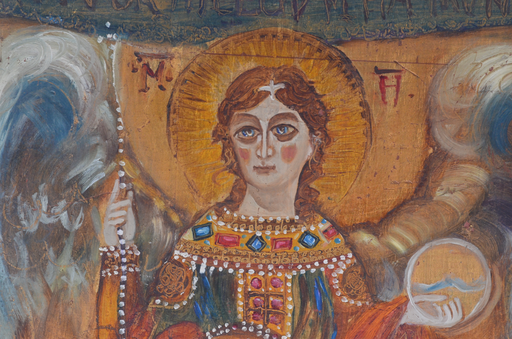 Three Byzantine Style Paintings of Religious Icons