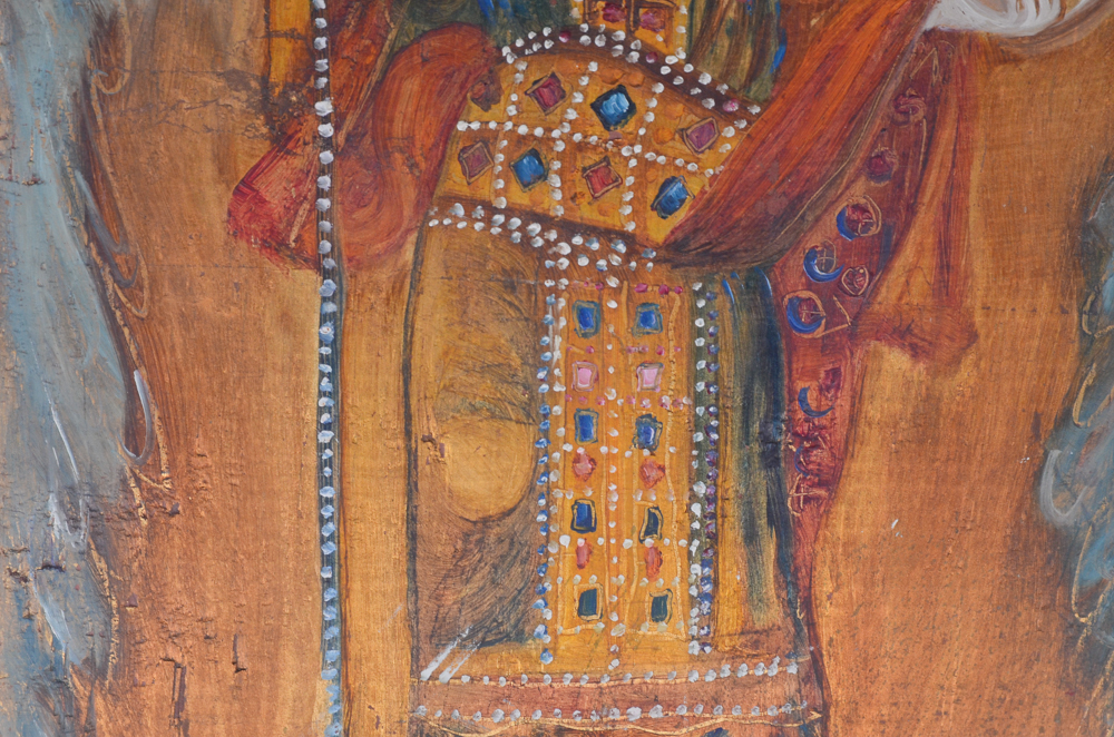 Three Byzantine Style Paintings of Religious Icons