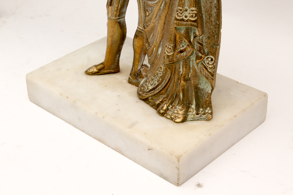 Antique “Elizabethan Man and Woman” Girandole and Candlesticks