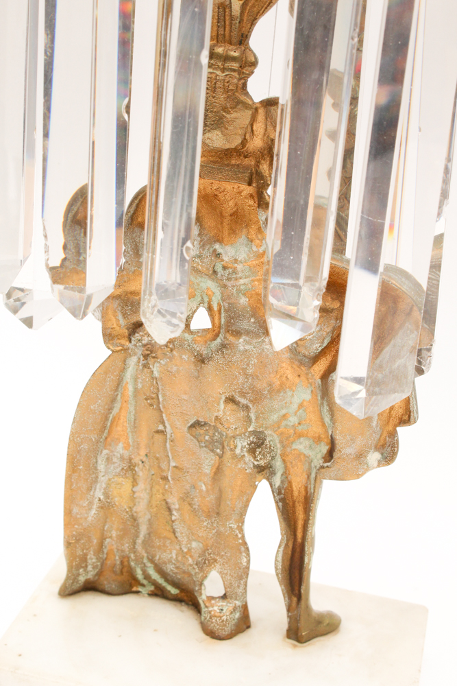 Antique “Elizabethan Man and Woman” Girandole and Candlesticks