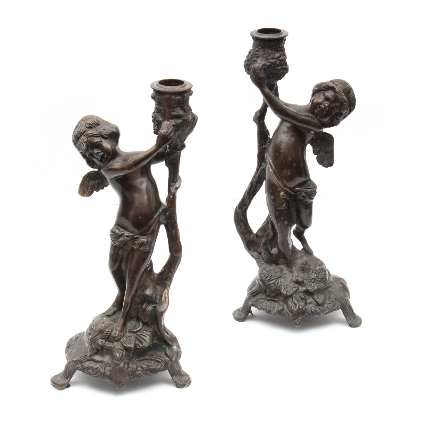 Bronze Cherub Sculptures Featuring Auguste Moreau