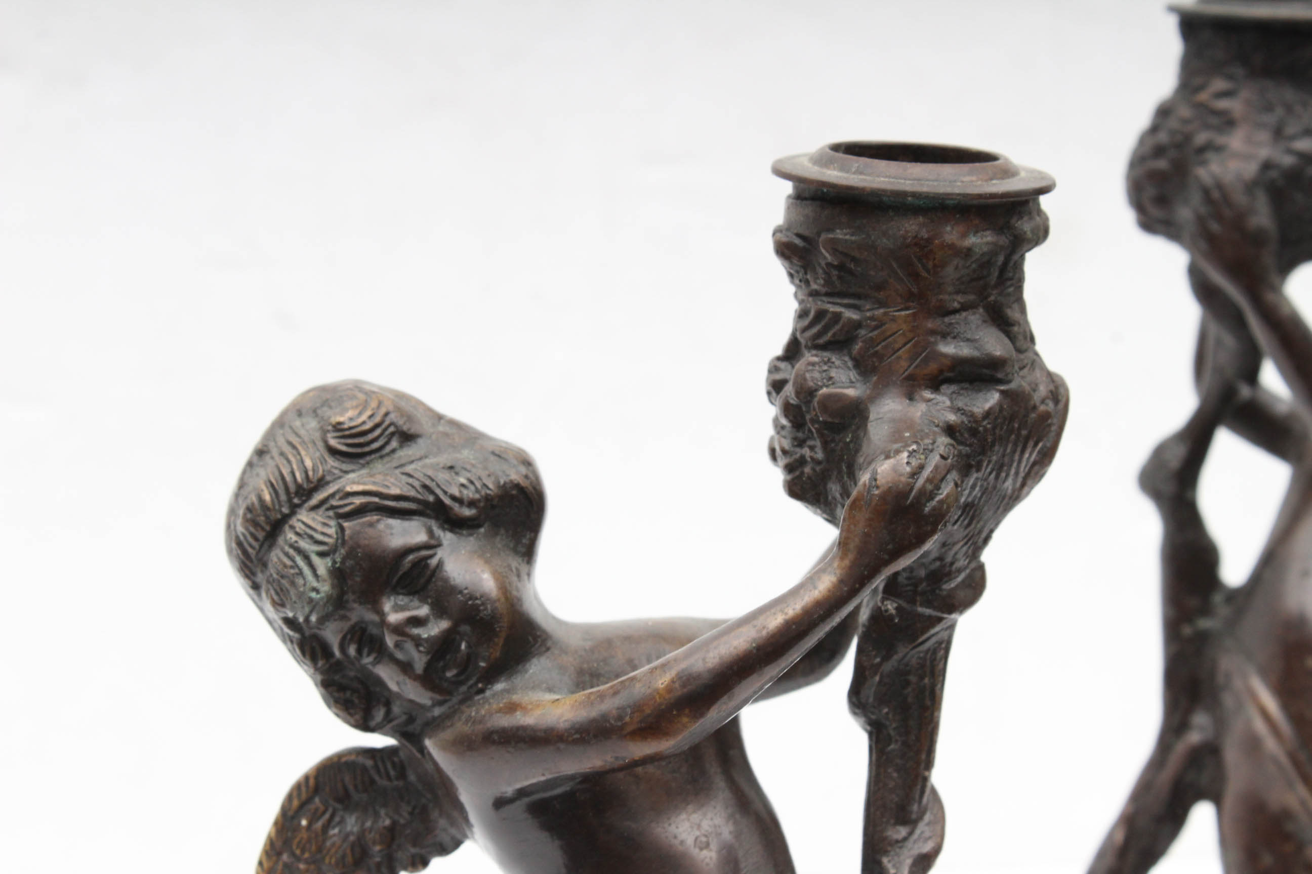Bronze Cherub Sculptures Featuring Auguste Moreau