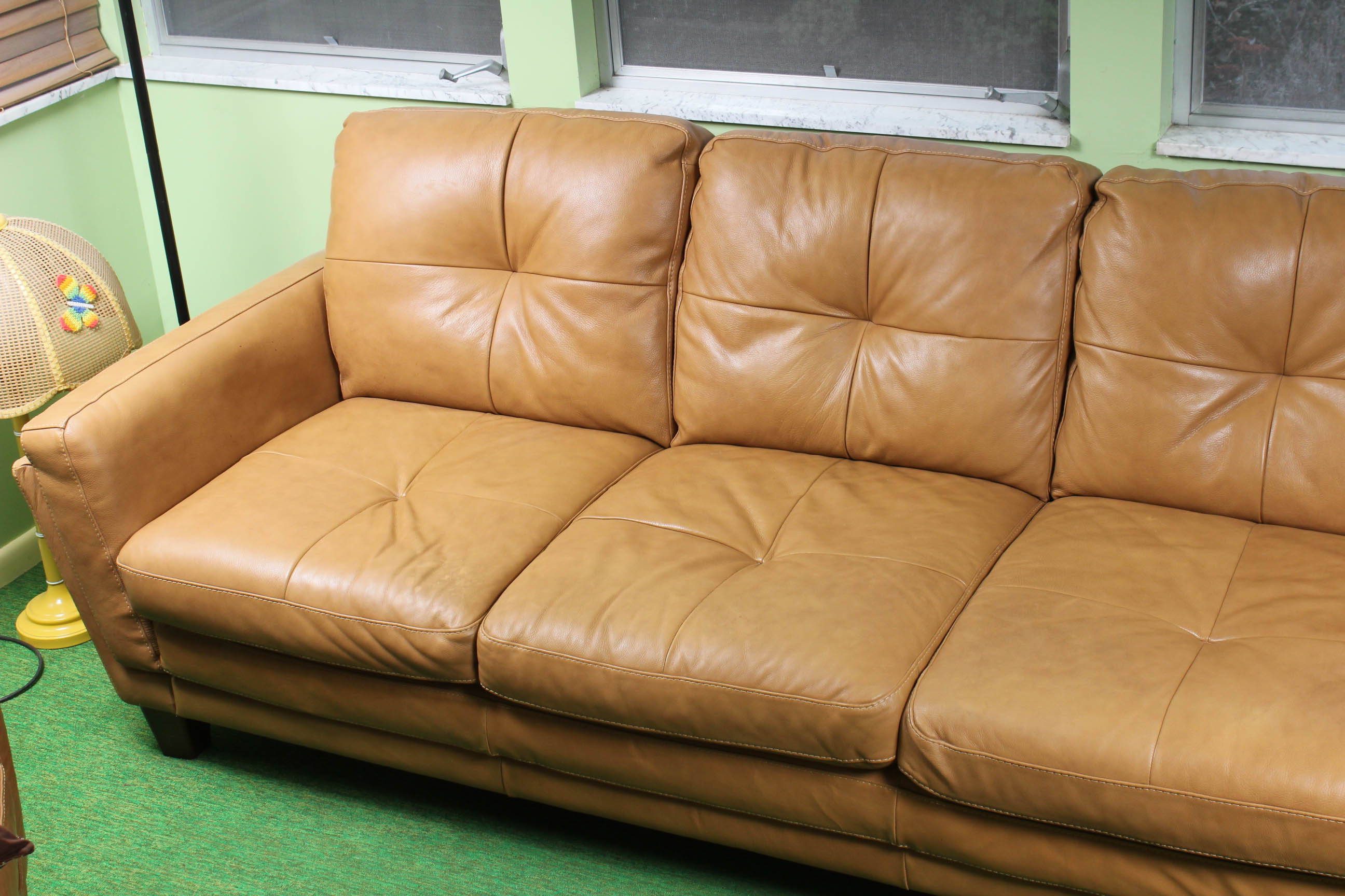 Italian Leather Sofa by Soft Line S.P.A.