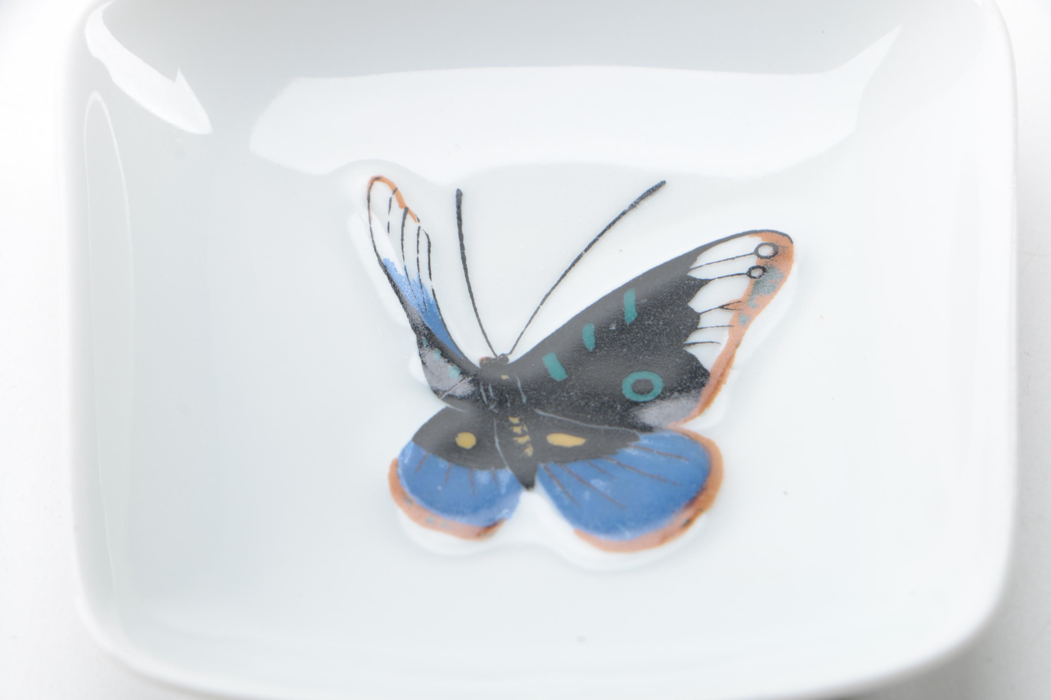 Limoges Porcelain Butterfly Dish