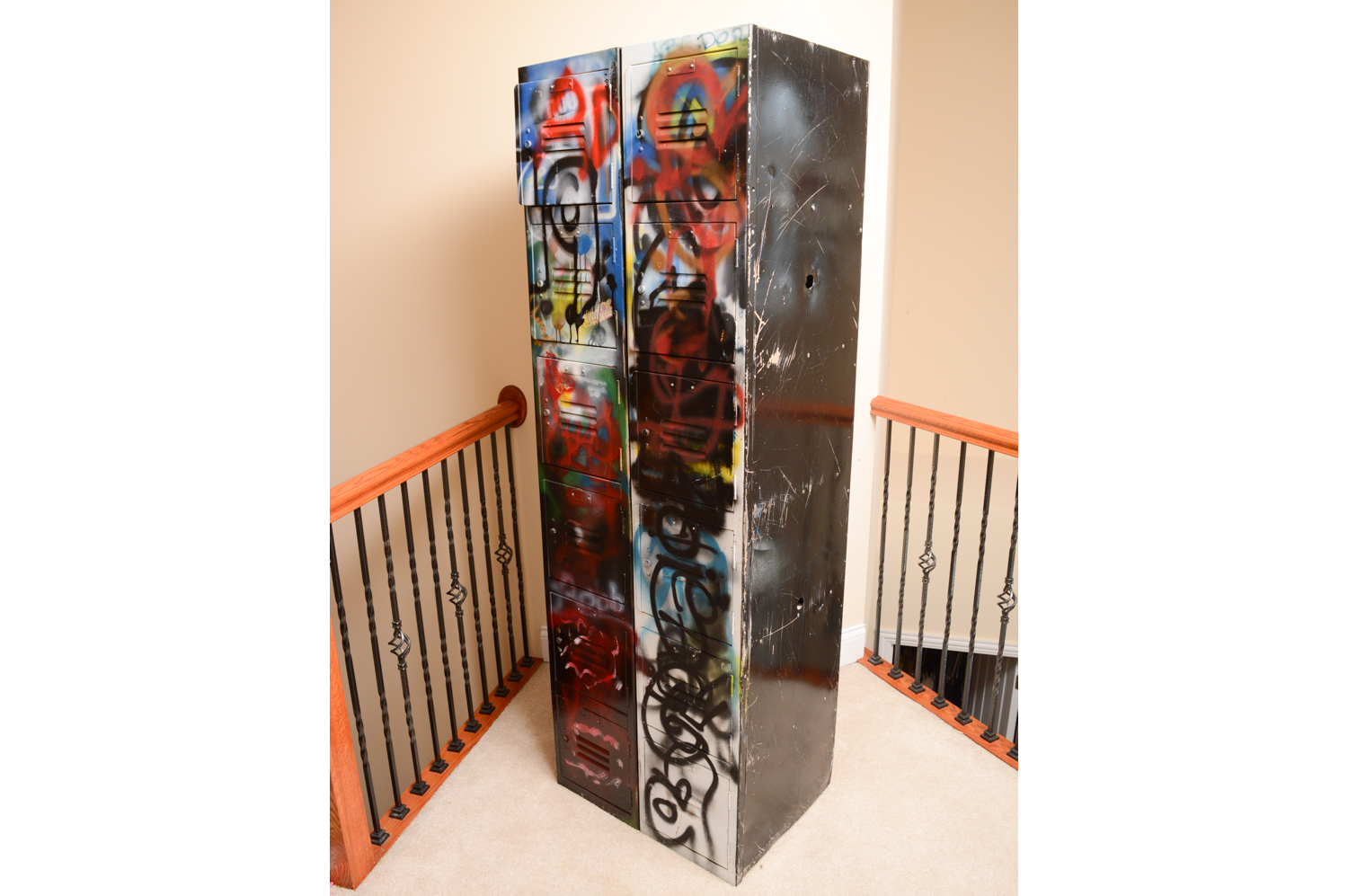 Metal Locker with Graffiti
