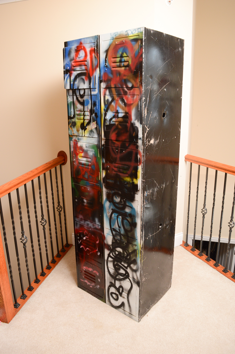 Metal Locker with Graffiti