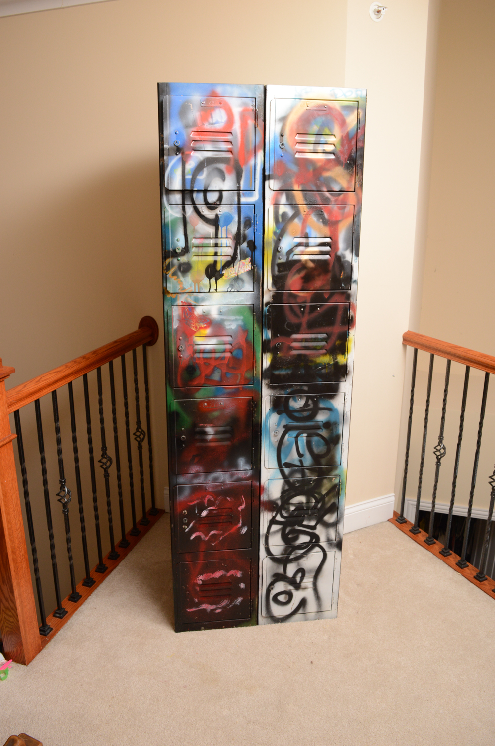 Metal Locker with Graffiti