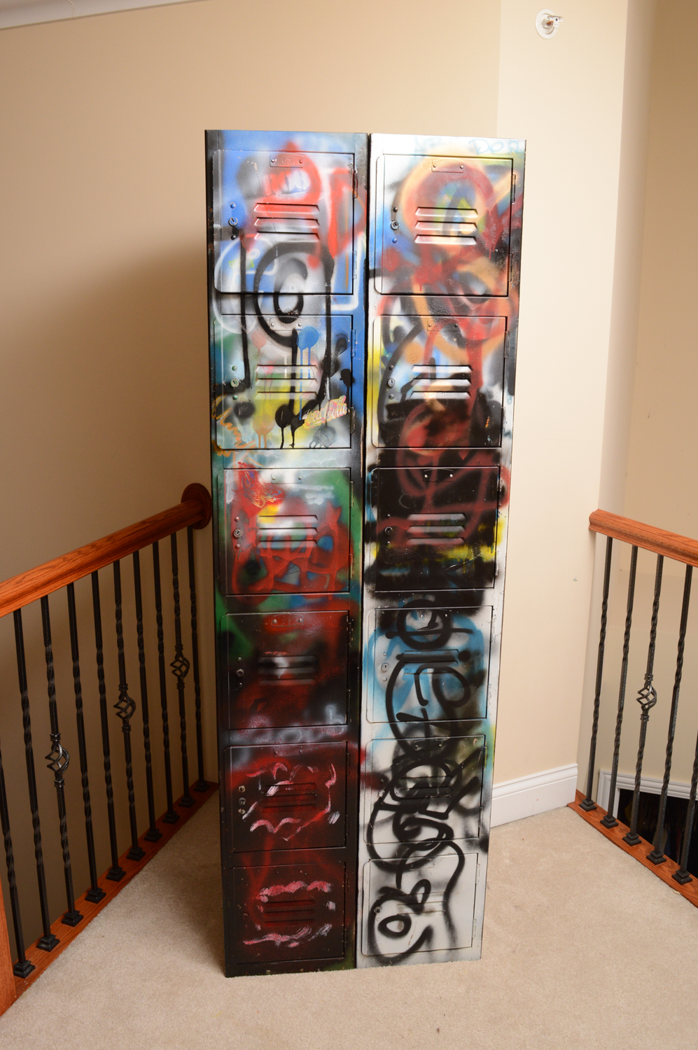 Metal Locker with Graffiti