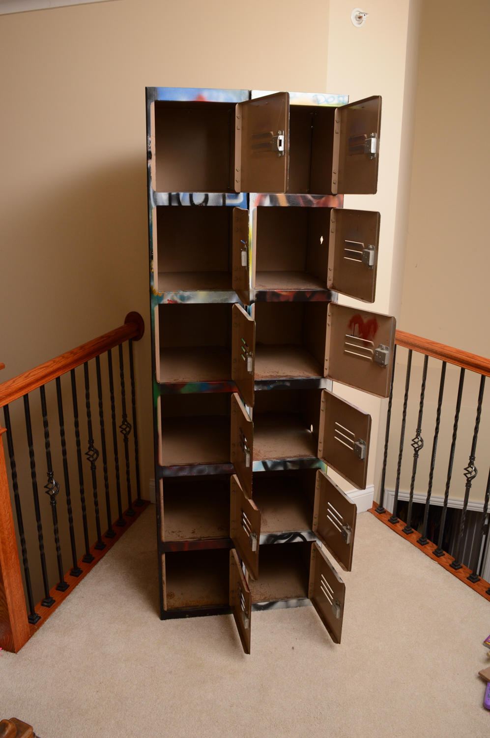 Metal Locker with Graffiti