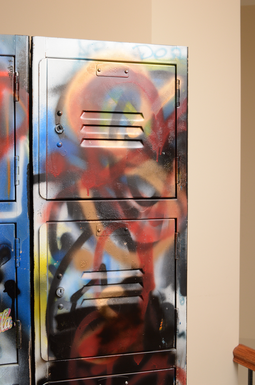 Metal Locker with Graffiti