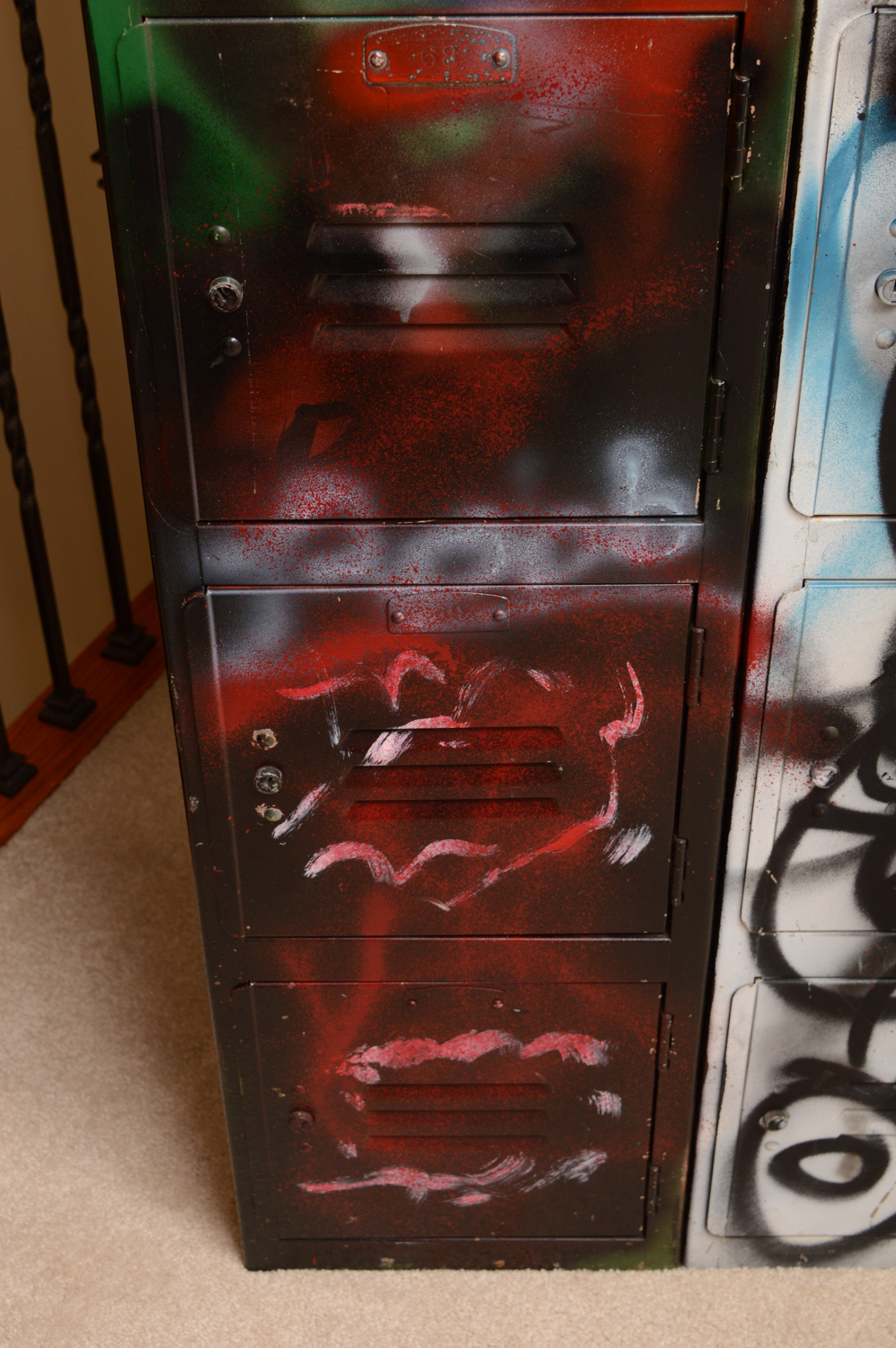Metal Locker with Graffiti