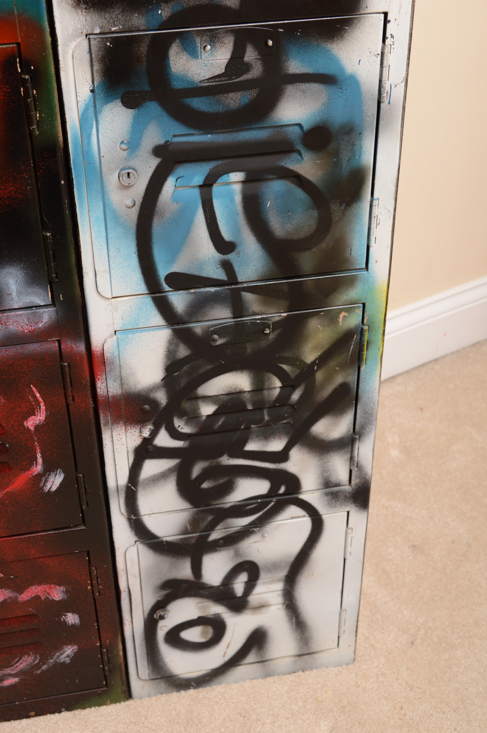 Metal Locker with Graffiti