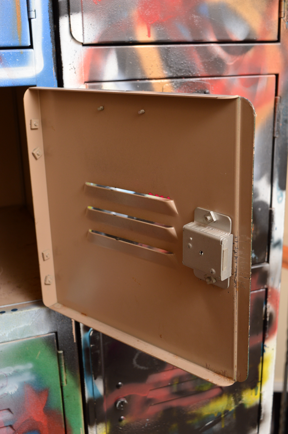 Metal Locker with Graffiti