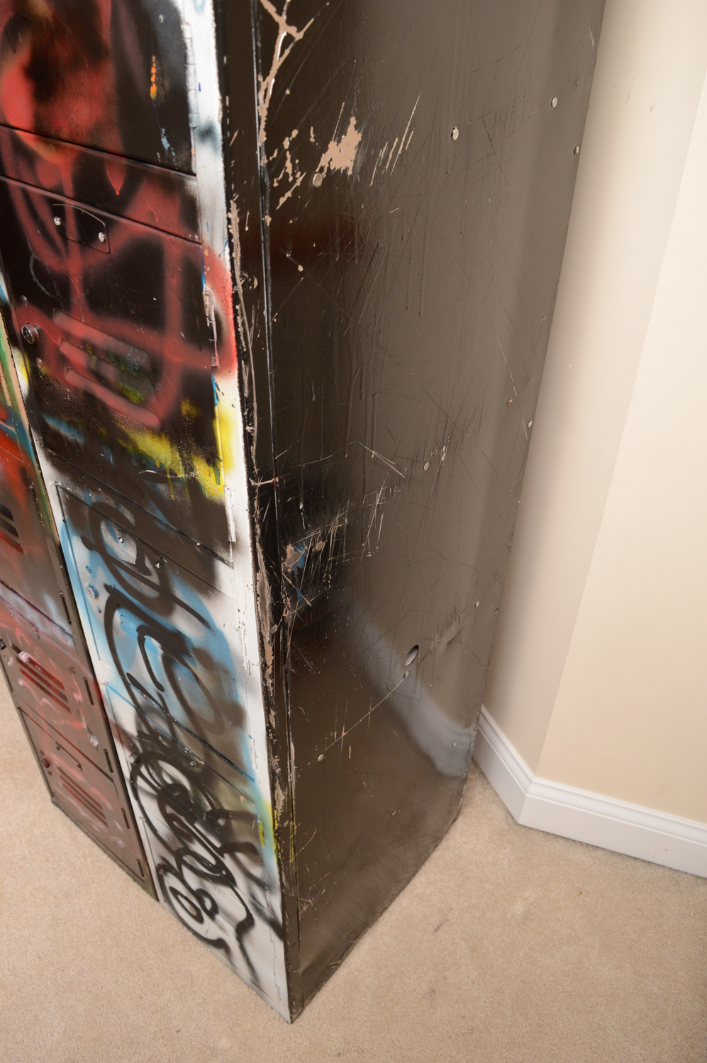 Metal Locker with Graffiti