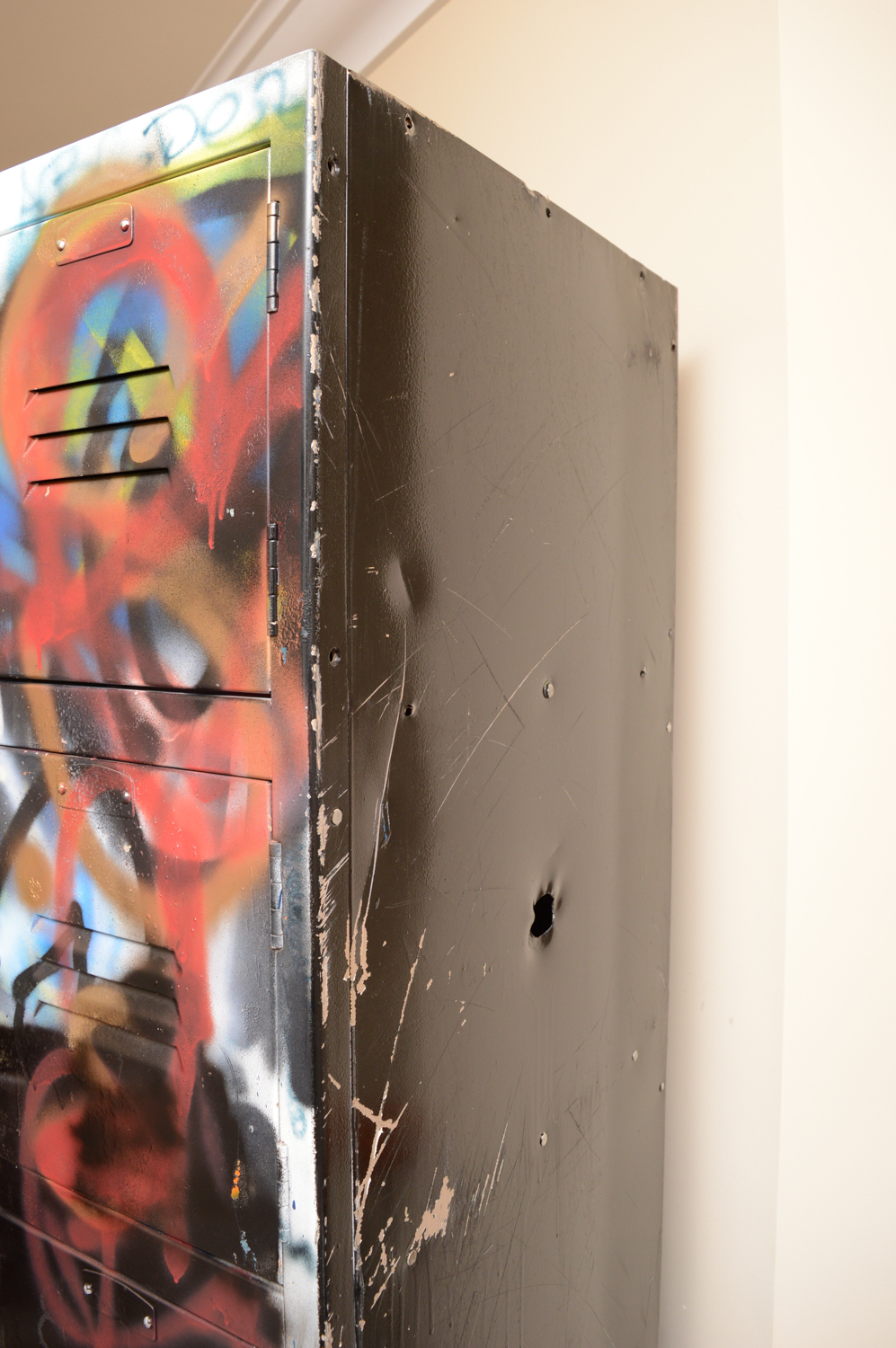 Metal Locker with Graffiti