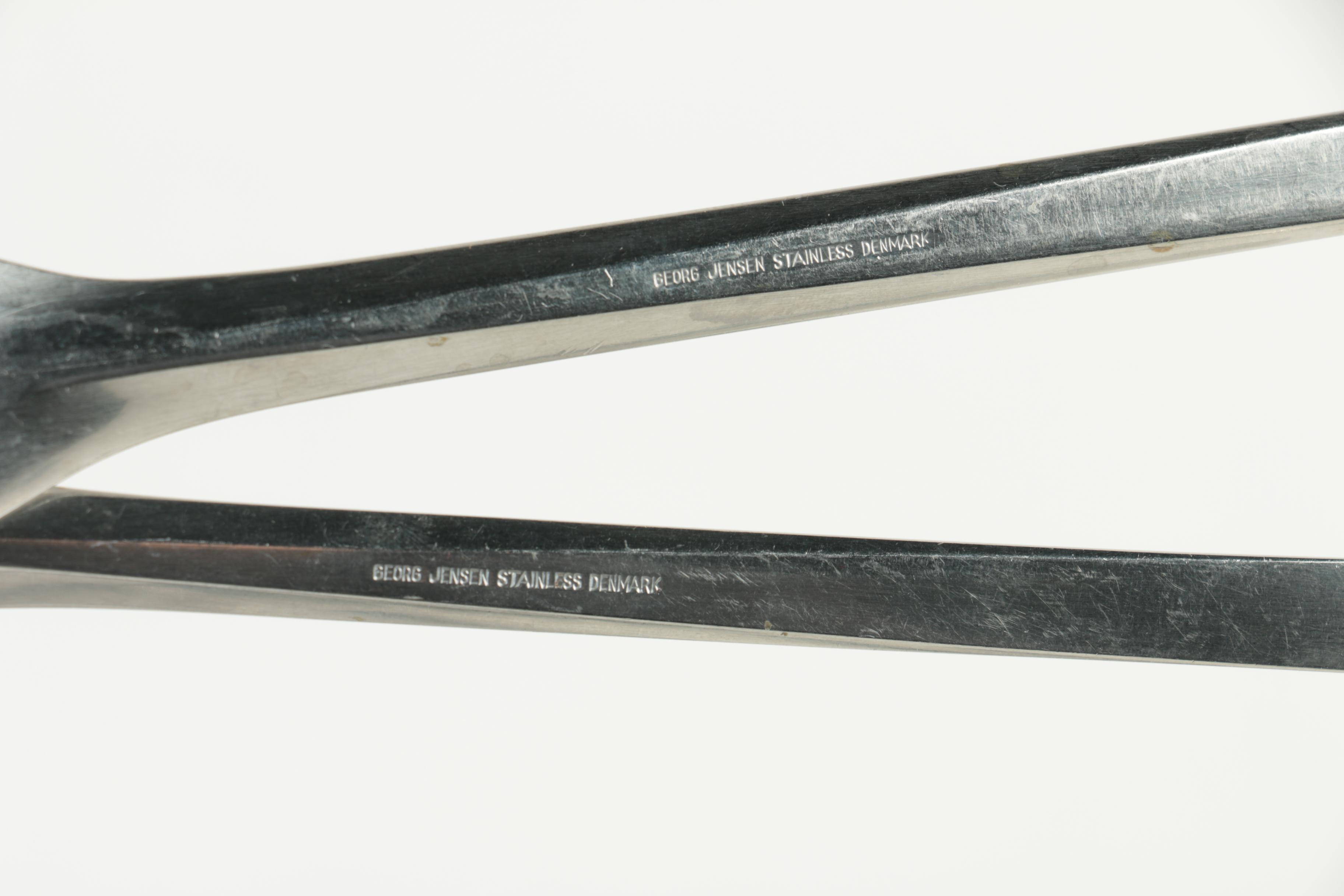 Georg Jensen "Prism" Danish Modern Stainless Steel Flatware Set