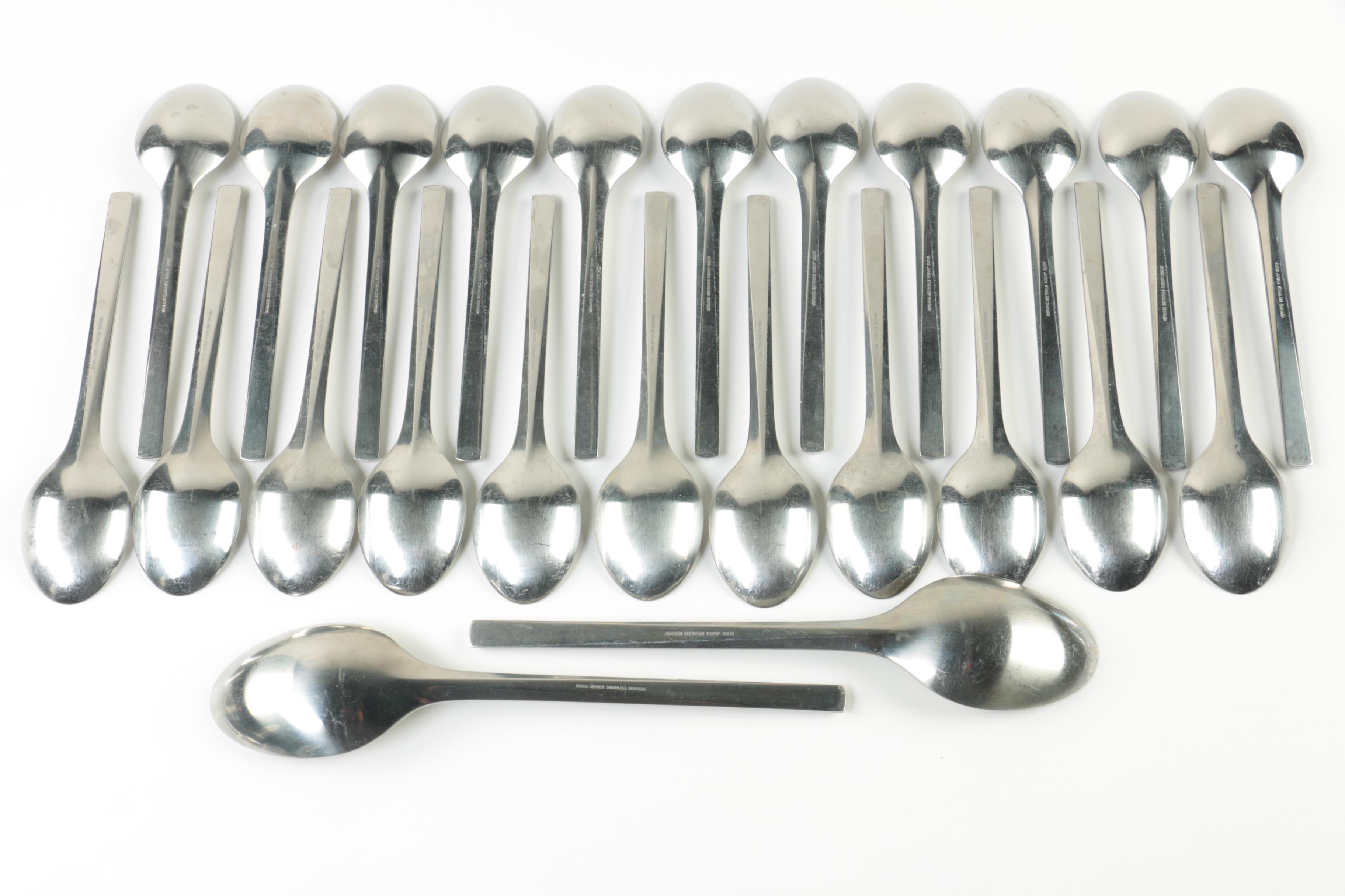 Georg Jensen "Prism" Danish Modern Stainless Steel Flatware Set