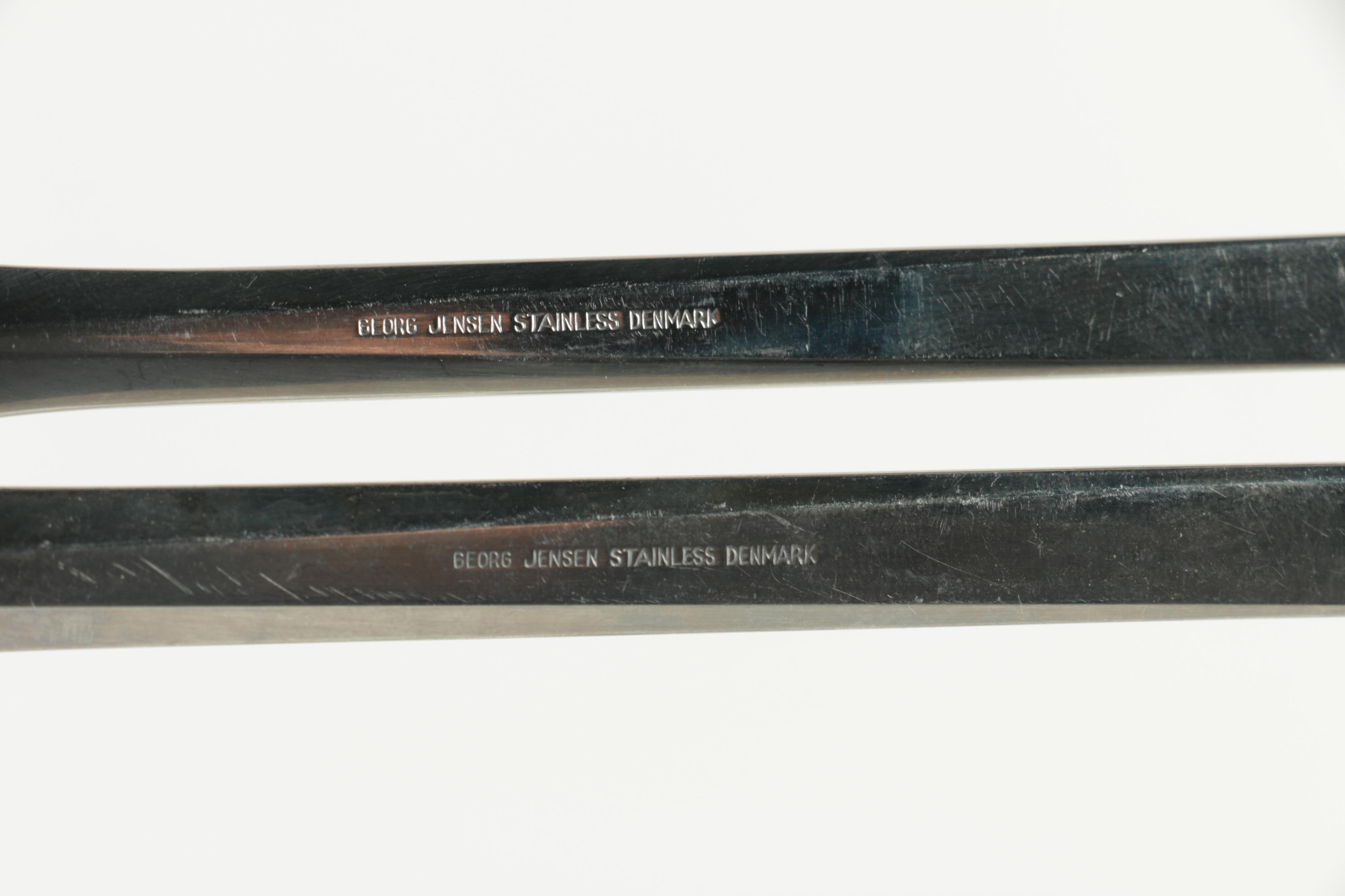 Georg Jensen "Prism" Danish Modern Stainless Steel Flatware Set