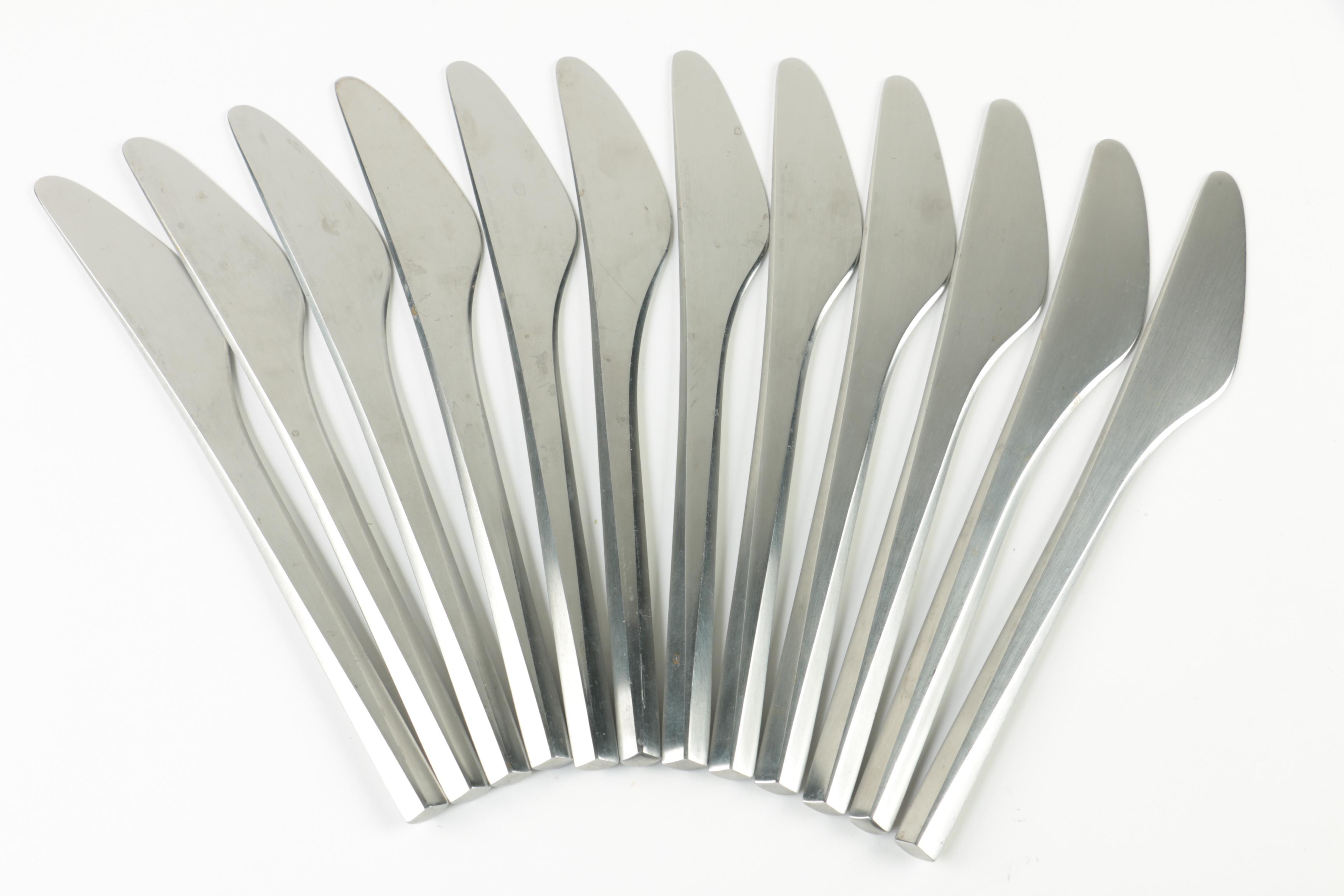 Georg Jensen "Prism" Danish Modern Stainless Steel Flatware Set