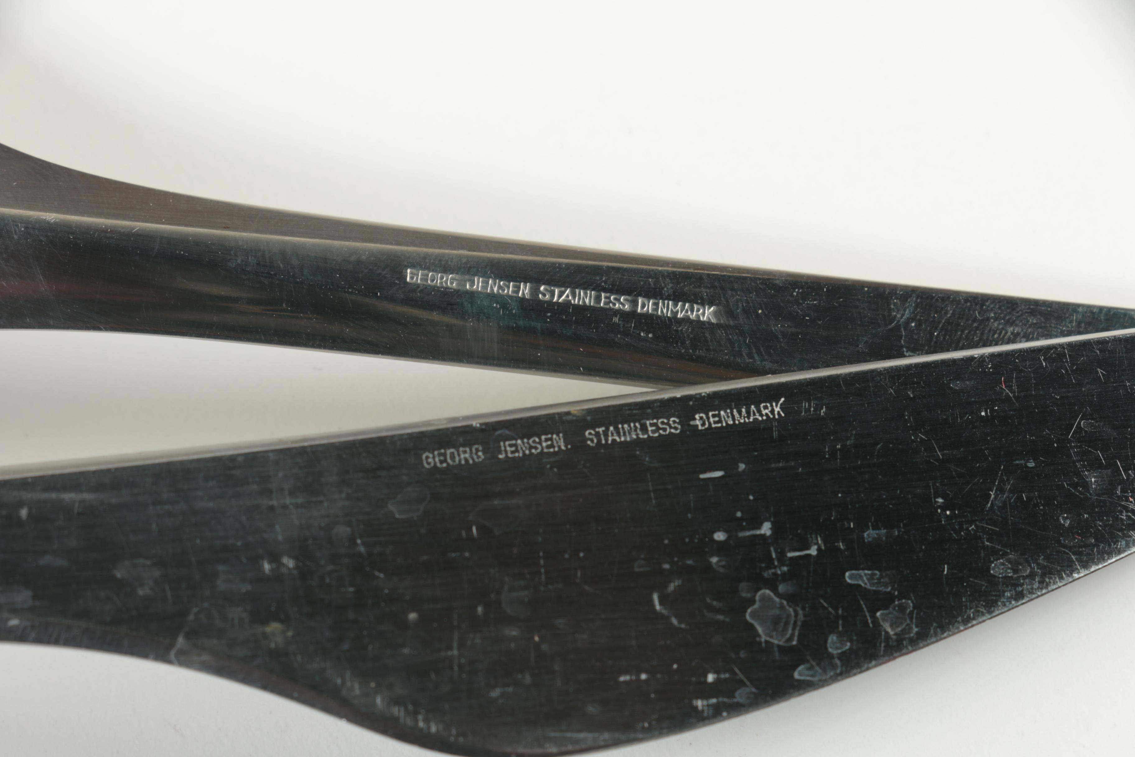 Georg Jensen "Prism" Danish Modern Stainless Steel Flatware Set