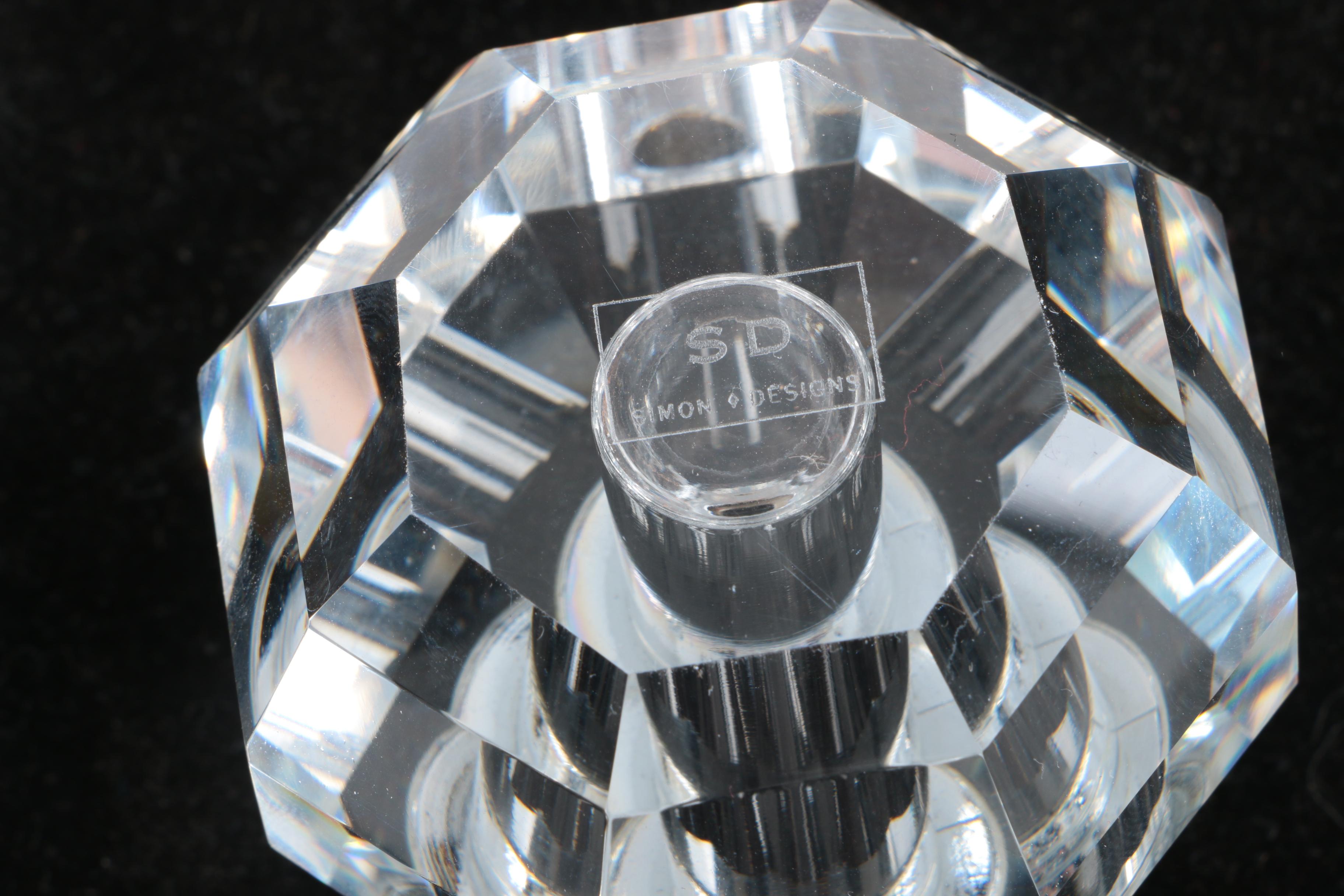 Crystal and Etched Glass Perfume Bottles